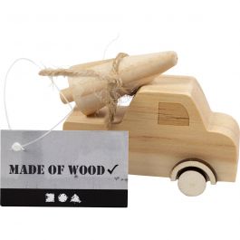 Vrachtwagen met kerstboom, H: 6 cm, L: 7 cm, B: 3,5 cm, 1 stuk [HOB-58069]