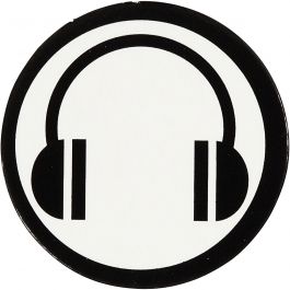 Label, d 25 mm, wit/zwart, 20 stuk/ 1 doos [HOB-586041]