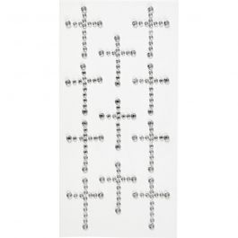 Strasstenen, afm 35x25 mm, zilver, 11 stuk/ 1 doos [HOB-586043]