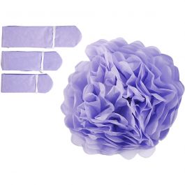 Pompons en papier, d 20+24+30cm, 16 gr, violet, 3 pièces/ 1 Pq. [HOB-590005]