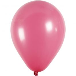 Ballonnen, rond, d 23 cm, donkerroze, 10 stuk/ 1 doos [HOB-59167]