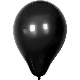 Ballonnen, d 23 cm, zwart, 10 stuk/ 1 doos [HOB-592002]