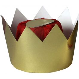 Koninginnekroon, H: 7 cm, d 9 cm, goud, 1 stuk [HOB-59230]