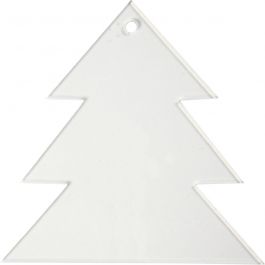Décorations en acrylique, arbre de Noël, H : 8 cm, ép. 2 mm, 5 pièces/ 1 Pq. [HOB-592980]