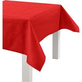 Tafelkleed gemaakt van Namaaktextiel, B: 125 cm, 70 gr, rood, 10 m/ 1 rol [HOB-594013]