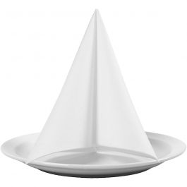 Servetten, afm 40x40 cm, 60 gr, wit, 20 stuk/ 1 doos [HOB-598001]