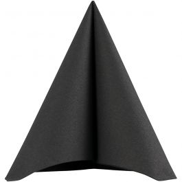 Servetten, afm 40x40 cm, 60 gr, zwart, 20 stuk/ 1 doos [HOB-598002]