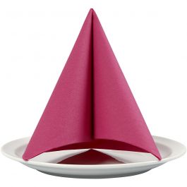 Servetten, afm 40x40 cm, 60 gr, roze, 20 stuk/ 1 doos [HOB-598009]
