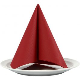Servetten, afm 40x40 cm, 60 gr, wijnrood, 20 stuk/ 1 doos [HOB-598010]