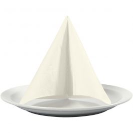 Servetten, witte achterkant, afm 33x33 cm, off-white, 20 stuk/ 1 doos [HOB-599021]