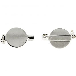 Brochespeld, d 20 mm, verzilverd, 5 stuk/ 1 doos [HOB-600770]