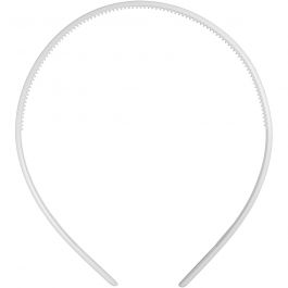 Haarbanden, B: 8 mm, wit, 5 stuk/ 1 doos [HOB-600801]