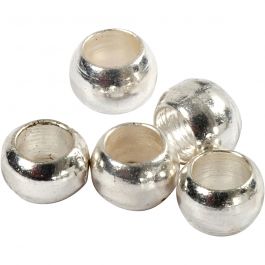 Perles à écraser, d 2 mm, argenté, 100pièce/ 1 Pq. [HOB-60102]
