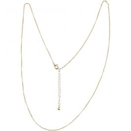 Ketting, L: 80 cm, d 1 mm, verguld, 1 stuk [HOB-60159]