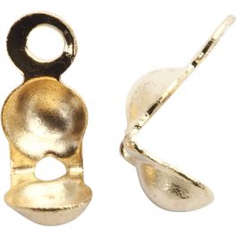 Kalot, L: 8 mm, d 3 mm, verguld, 100stuk/ 1 doos [HOB-60172]