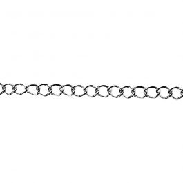 Jasseron, B: 3 mm, verzilverd, 2 m/ 1 stuk [HOB-602330]