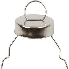 Metalen hanger, d 13 mm, gatgrootte 5 mm, zilver, 25 stuk/ 1 doos [HOB-60360]