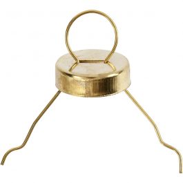 Metalen hanger, d 13 mm, gatgrootte 5 mm, goud, 25 stuk/ 1 doos [HOB-60361]
