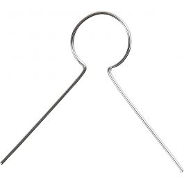 Metalen hanger, L: 22 mm, gatgrootte 8 mm, verzilverd, 50 stuk/ 1 doos [HOB-603630]