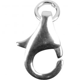 Karabijnsluiting, sterling zilver, L: 11 mm, 5 stuk/ 1 doos [HOB-60830]