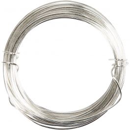 Fil argenté, ép. 0,8 mm, argenté, 6 m/ 1 rouleau [HOB-61008]