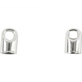 Eindkap, L: 7 mm, d 4,5 mm, verzilverd, 50 stuk/ 1 doos [HOB-61304]