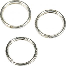 Splitring, d 5 mm, verzilverd, 30 stuk/ 1 doos [HOB-613420]