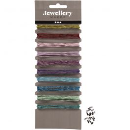 Balletjesketting, d 1,5 mm, diverse kleuren, 10x80 cm/ 1 doos [HOB-61505]