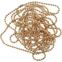 Balletjesketting, d 1,5 mm, verguld, 150 cm/ 1 rol [HOB-61537]