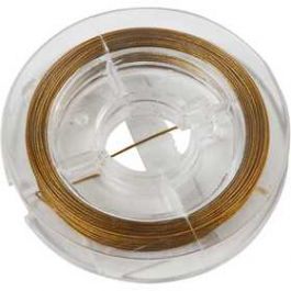Fil à Perles, ép. 0,38 mm, or, 10 m/ 1 rouleau [HOB-61585]