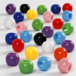 Perles Pony, d 8 mm, diamètre intérieur 4 mm, 70 gr, 125 ml/ 1 Pq. [HOB-618330]
