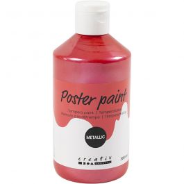 Tempera Verf Metallic , rood, 300 ml/ 1 doos [HOB-629834]