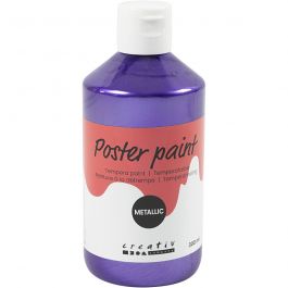 Tempera Verf Metallic , paars, 300 ml/ 1 doos [HOB-629844]