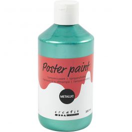 Tempera Verf Metallic , groen, 300 ml/ 1 doos [HOB-629864]