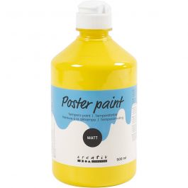 Peinture à la détrempe Mate, jaune, 500 ml/ 1 flacon [HOB-642016]