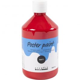 Peinture à la détrempe Mate, rouge foncé, 500 ml/ 1 flacon [HOB-642036]