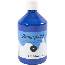 Peinture à la détrempe Mate, bleu foncé, 500 ml/ 1 flacon [HOB-642054]