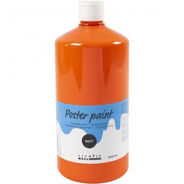 Tempera Verf Mat, oranje, 1000 ml/ 1 fles [HOB-642124]