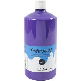 Tempera Verf Mat, violet, 1000 ml/ 1 fles [HOB-642144]