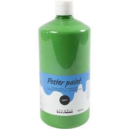 Tempera Verf Mat, groen, 1000 ml/ 1 fles [HOB-642164]
