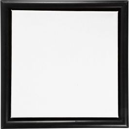Entoile avec Cadre en Bois, dim. 20x20cm, 280 gr, noir, blanc, 1 pièce [HOB-6684840]