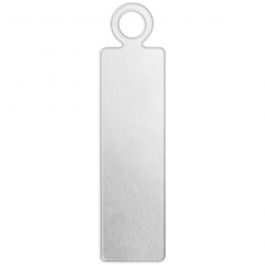 Plaque métallique, Rectangle, dim. 20x5 mm, diamètre intérieur 1,9 mm, ép. 1,3 mm, aluminium, 20 pièces/ 1 Pq. [HOB-67582]