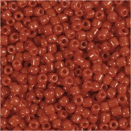 Rocailles, d 3 mm, afm 8/0, gatgrootte 0,6-1,0 mm, donkerrood, 25 gr/ 1 doos [HOB-682031]