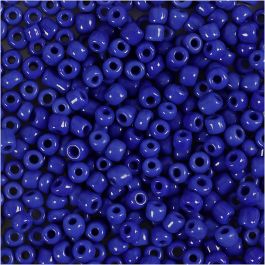 Rocailles, d 3 mm, afm 8/0, gatgrootte 0,6-1,0 mm, blauw, 25 gr/ 1 doos [HOB-682051]