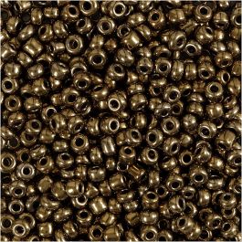 Rocailles, d 3 mm, afm 8/0, gatgrootte 0,6-1,0 mm, brons, 25 gr/ 1 doos [HOB-682221]
