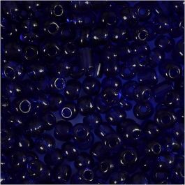 Rocailles, d 4 mm, afm 6/0, gatgrootte 0,9-1,2 mm, kobalt blauw, 25 gr/ 1 doos [HOB-682551]