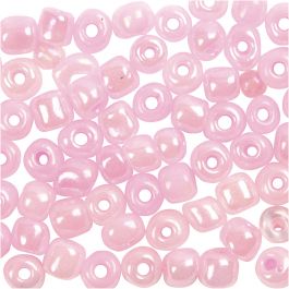 Rocailles, roze, d 4 mm, afm 6/0 , 25 gr/ 1 doos [HOB-682581]