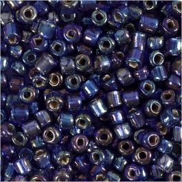 Rocailles, d 4 mm, afm 6/0, gatgrootte 0,9-1,2 mm, blauw glans, 25 gr/ 1 doos [HOB-682631]