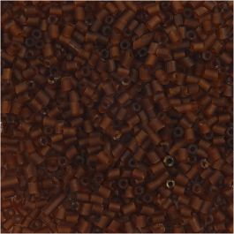 Rocailles 2-cut, d 1,7 mm, afm 15/0, gatgrootte 0,5 mm, bruin, 500 gr/ 1 zak [HOB-68781]