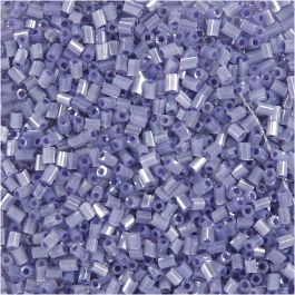 Rocailles 2-cut, d 1,7 mm, dim. 15/0, diamètre intérieur 0,5 mm, violet transparent, 25 gr/ 1 Pq. [HOB-687840]